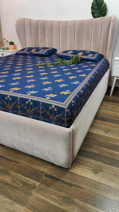 Aamer Qila™ - King Pure Cotton Bedsheet