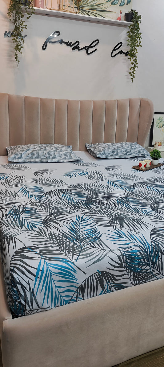 Palm Spring™ - Double Bed Pure Cotton Bedsheet