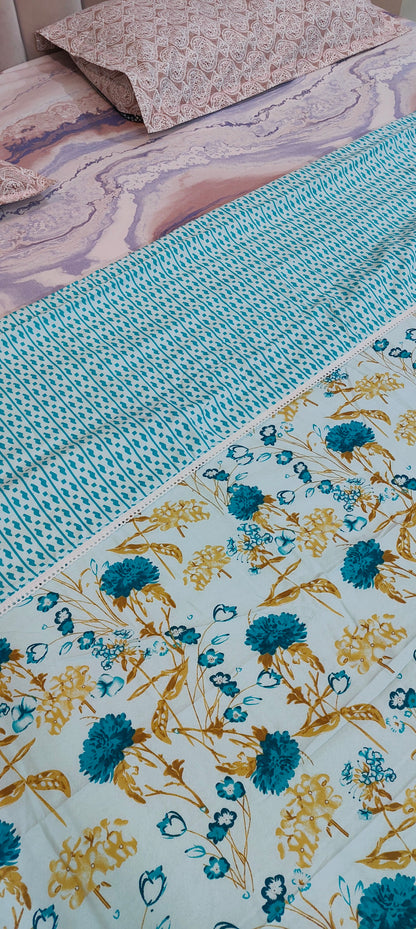 Aqua Blue™ - Pure Cotton Dohar