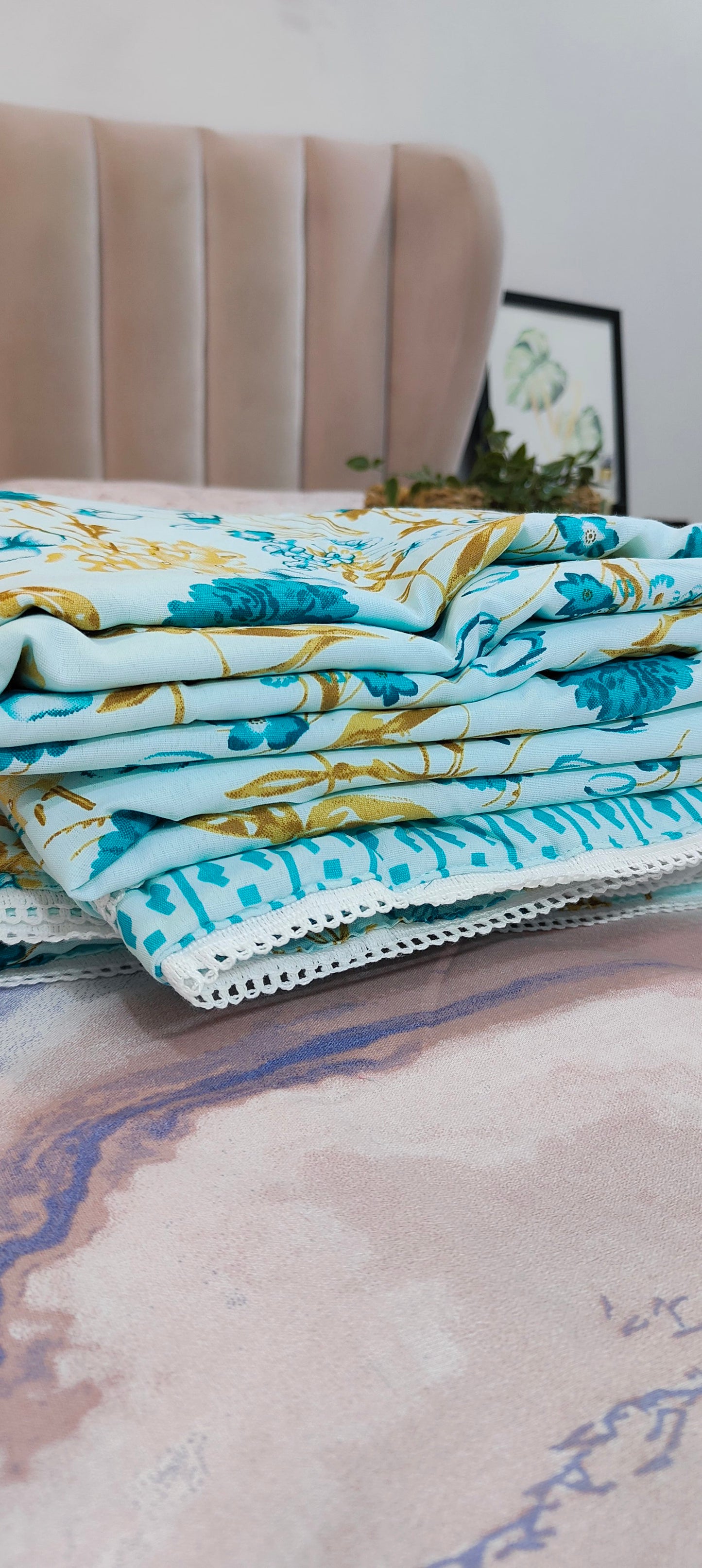 Aqua Blue™ - Pure Cotton Dohar