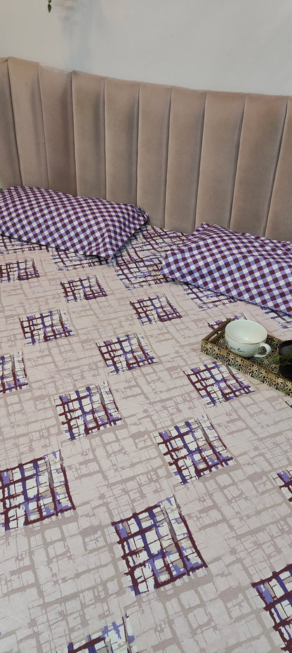 Razzleberry™ - Double Bed Pure Cotton Bedsheet