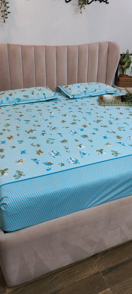 Clear Blue Sky™ - Super King Pure Cotton Bedsheet