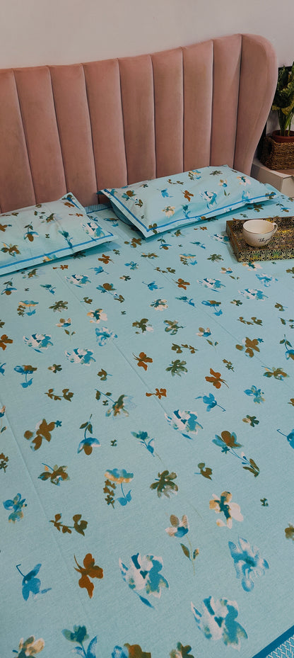 Clear Blue Sky™ - Super King Pure Cotton Bedsheet