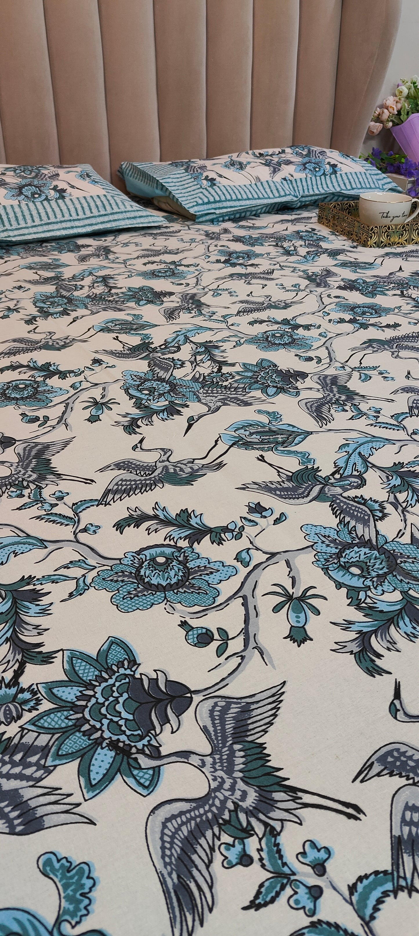 Free Bird™ - Super King Pure Cotton Bedsheet