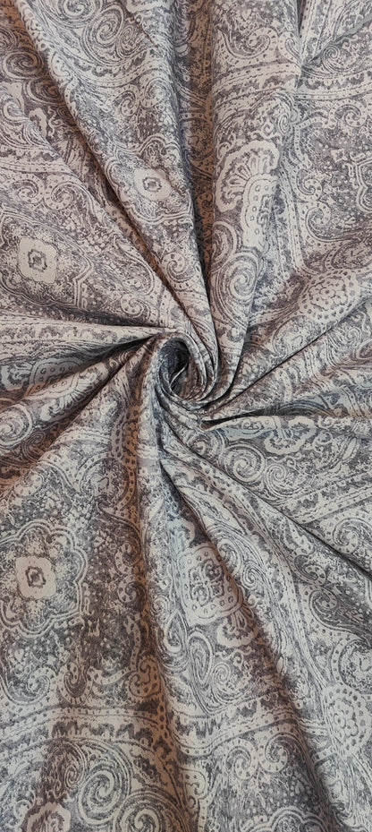 Grey Paisley™ - Super King Pure Cotton Bedsheet