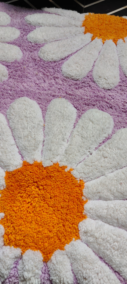 Lavender Sunflower - Pure Cotton Floor Mat