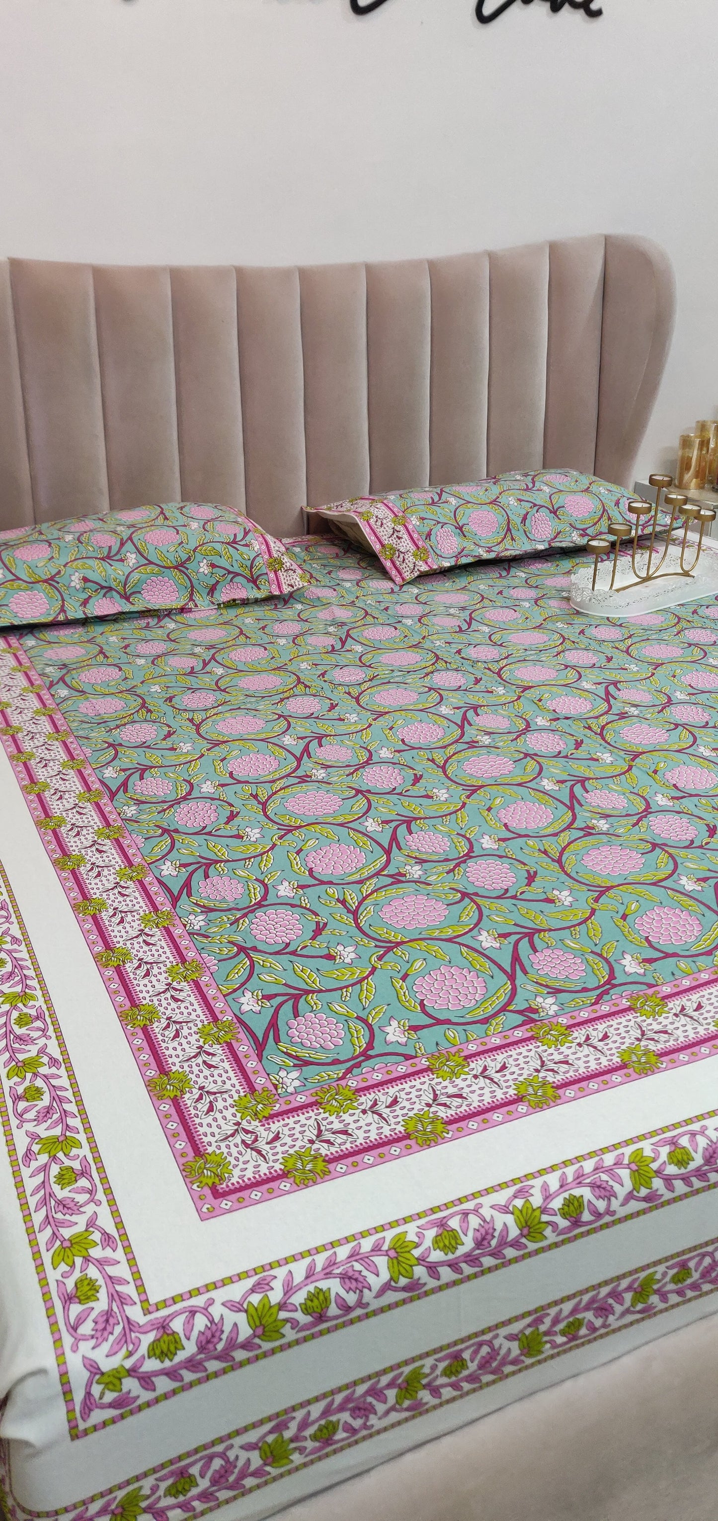 Opaline Green™ - King Pure Cotton Bedsheet