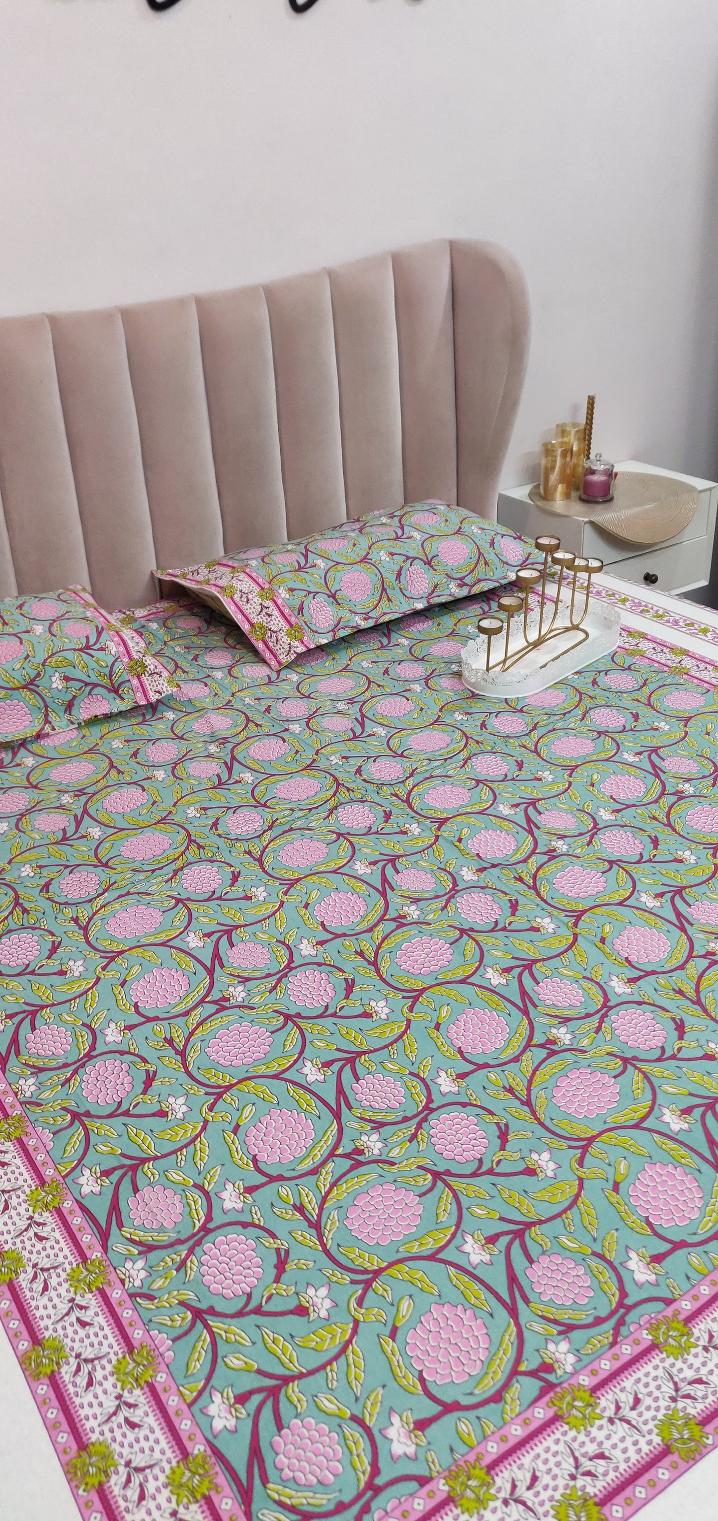 Opaline Green™ - King Pure Cotton Bedsheet